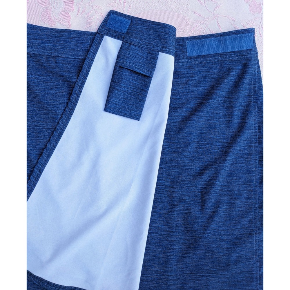 Ripskirt Hawaii Wrap Skirt M Solid Heather Blue Length 2 Travel Beach Quick Dry - Picture 10 of 12